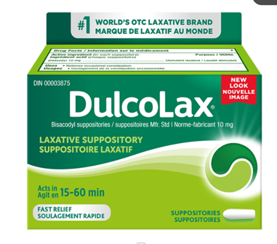 Dulcolax Laxative Medicated Suppository 6 Suppositories