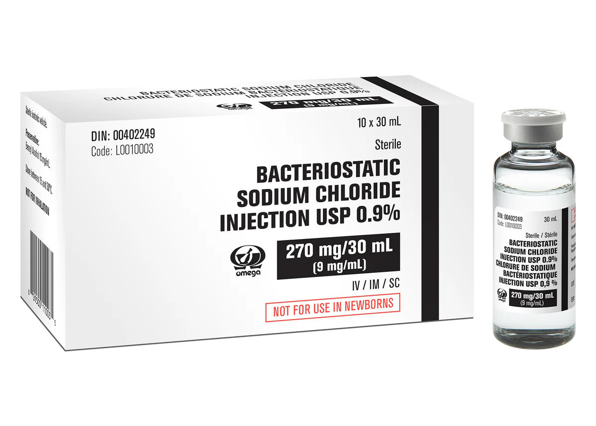 Sodium Chloride Vial Bacteriostatic 10x30 ml