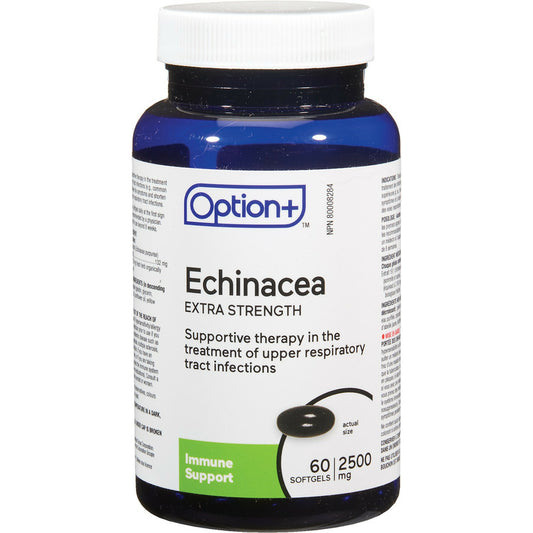 Option+ Echinacea Extra Strength 2500mg 60 Caps