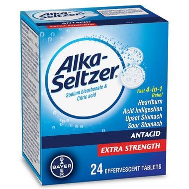 Alka-Seltzer Extra Strength Antacid Relief Tablets 24 Tabs