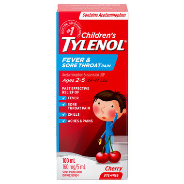 Tylenol Children's Fever & Sore Throat Pain Suspension Liquid