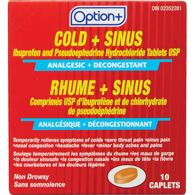 Option+ Cold+Sinus, 10 tabs