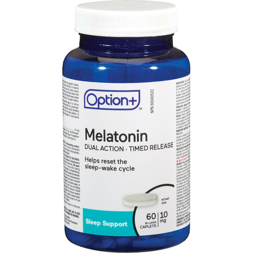 Option+ Melatonin Dual Action Timed Release 10mg 60 Tabs