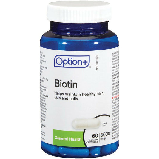 Option+ Biotin 5000 mcg 60 Caps