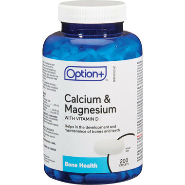 Option+ Calcium & Magnesium with Vitamin D 200 Caplets