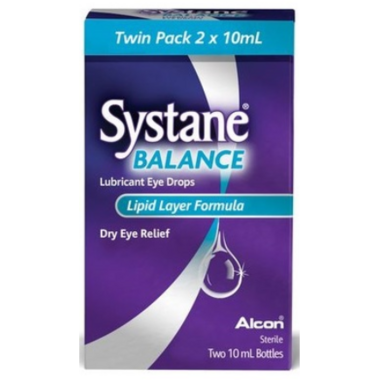 Systane Balance Lubricant Eye Drops 10ml x2