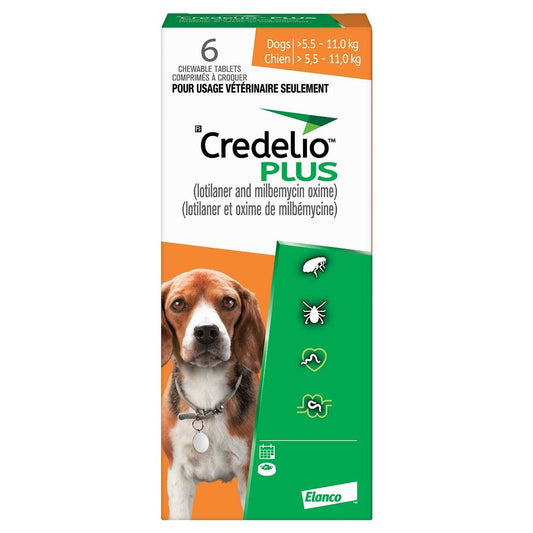 Credelio 6 Chewable Tablets Orange 5.5 - 11 kg, 6 tablets