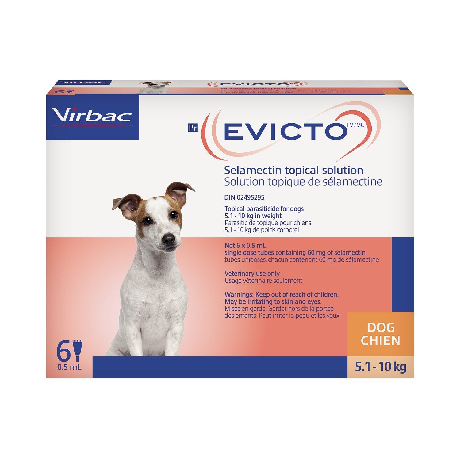 Evicto for Dog Orange 5.1 - 10 kg, 6 x 0.5 ml