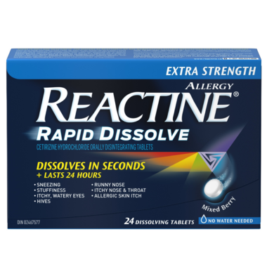 Reactine Extra Strong Rapid Dissolve 24 Tabs