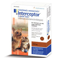 Interceptor Brown/Brun 2-10 lb 6 Chewable Tablets