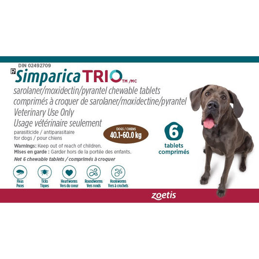 Simparica TRIO Caramel 5.1 - 10 kg, 1 box of 6 tablets