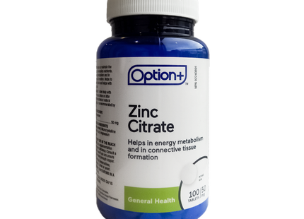 Option+ Zinc Citrate 100 Tabs