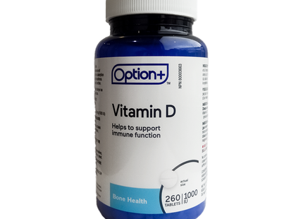 Option+ Vitamin D 1000 IU, Bone Health 260 Tabs