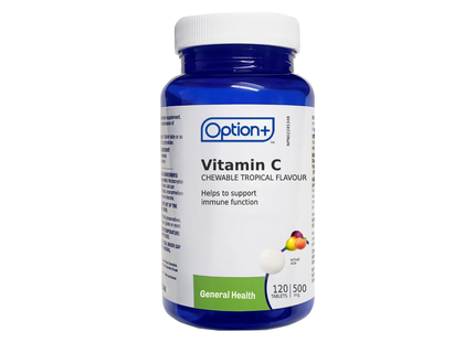 Option+ Vitamin C Chewables 500MG - Tropical Flavour 120 Tabs