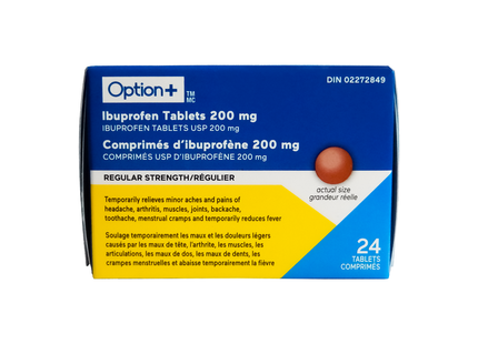 Option+ Ibuprofen 200 mg Regular Strength 24 Tabs