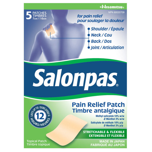 Salonpas 12 Hour Pain Relief Patch 5 Patches