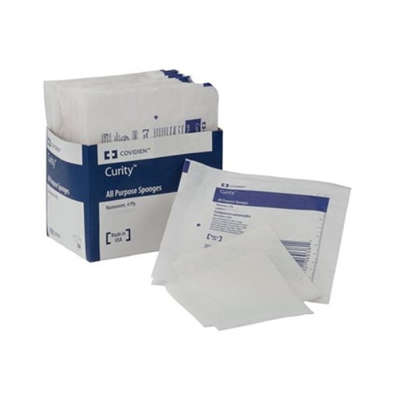 Covidien Curity Gauze Sponge Non-Woven Non-Sterile 4 Ply