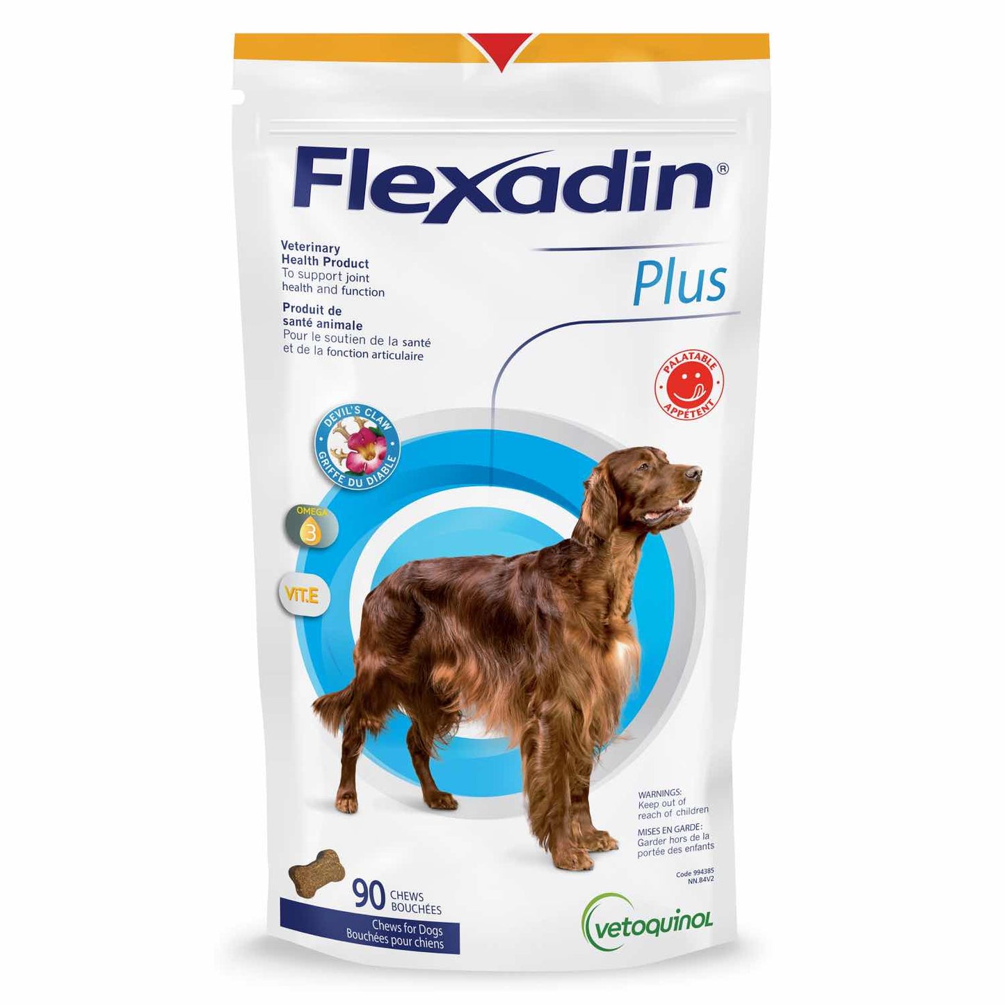 Vetoquinol Flexadin Plus for medium and large dogs Chicken and liver 90 Chews