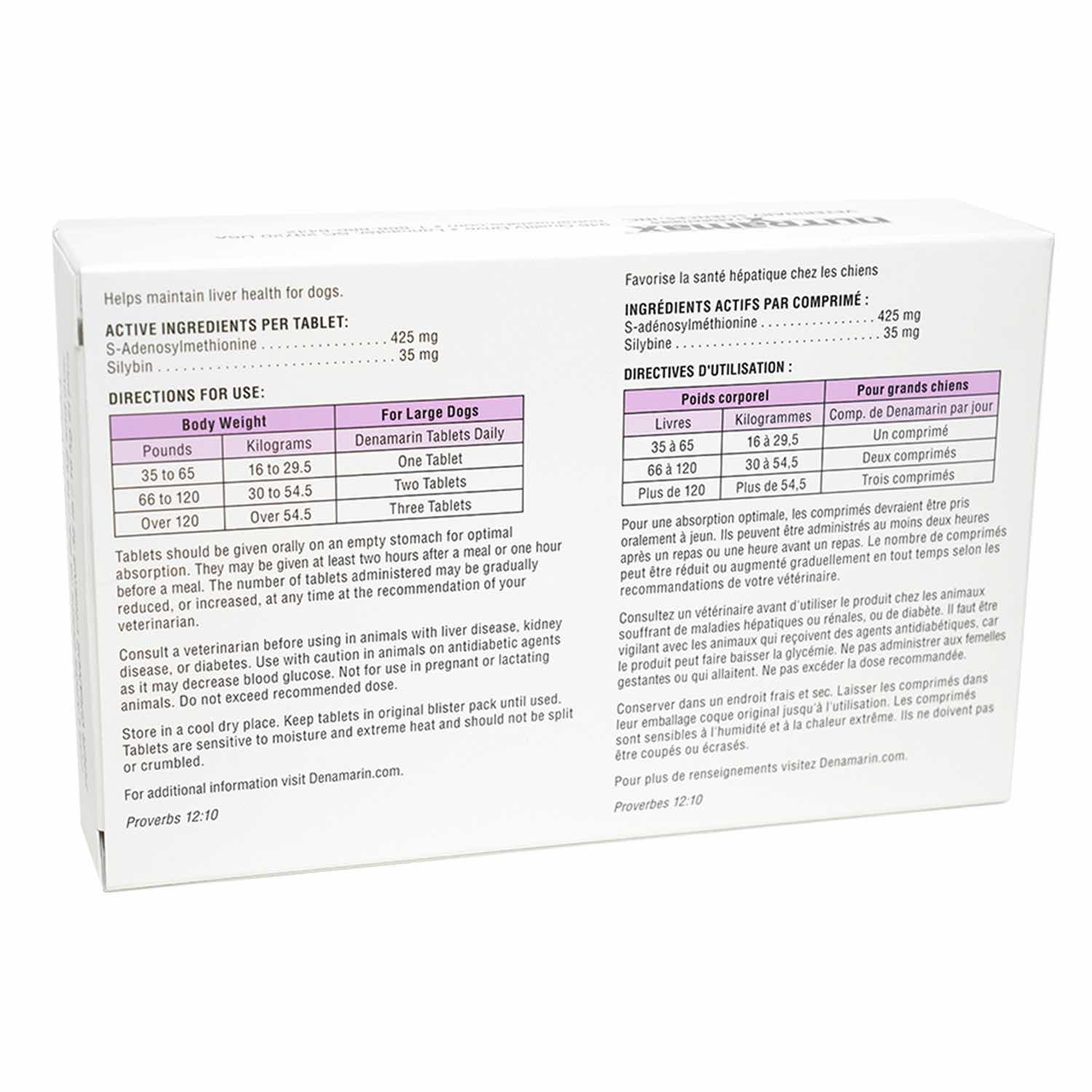 Denamarin for dogs 425 mg, 30 tabs