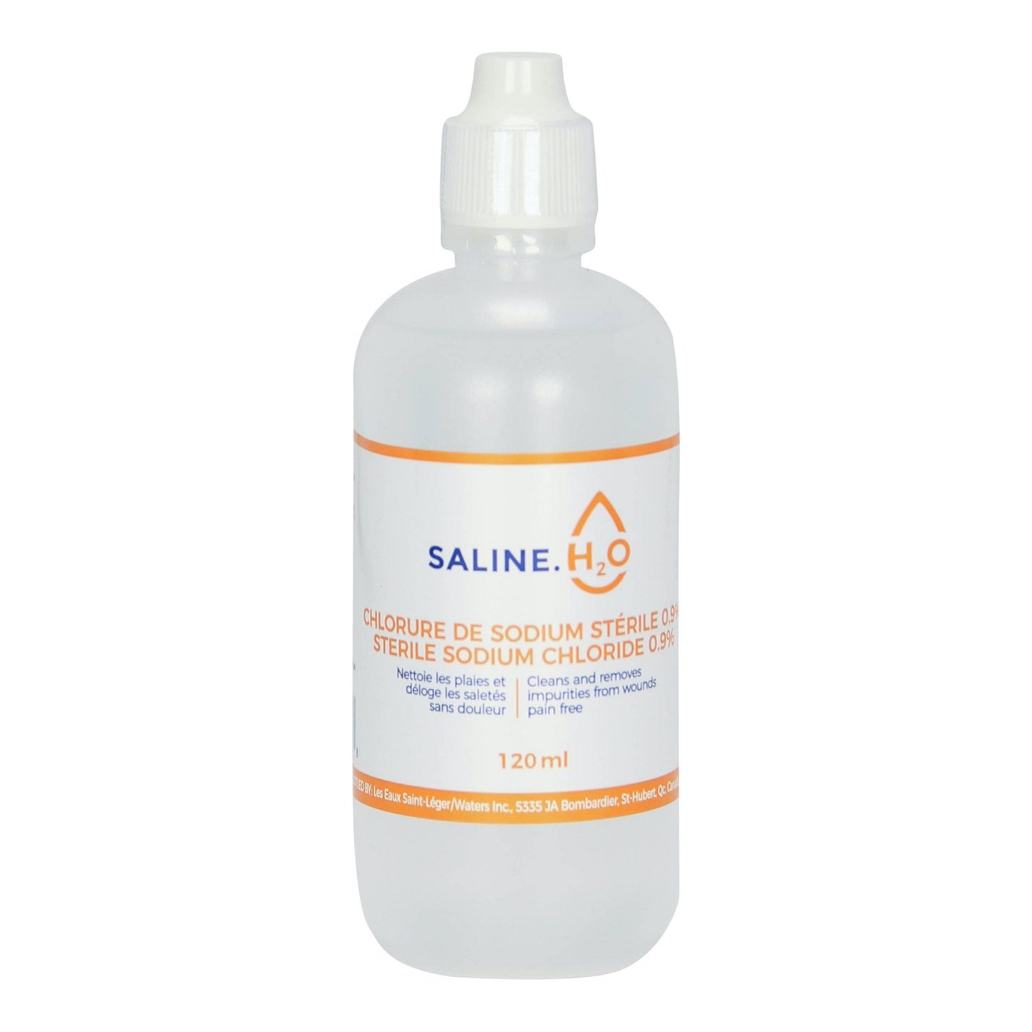 Saline.H2O sodium chloride 0.9% Sterile Irrigation solution for wounds, 120 ml
