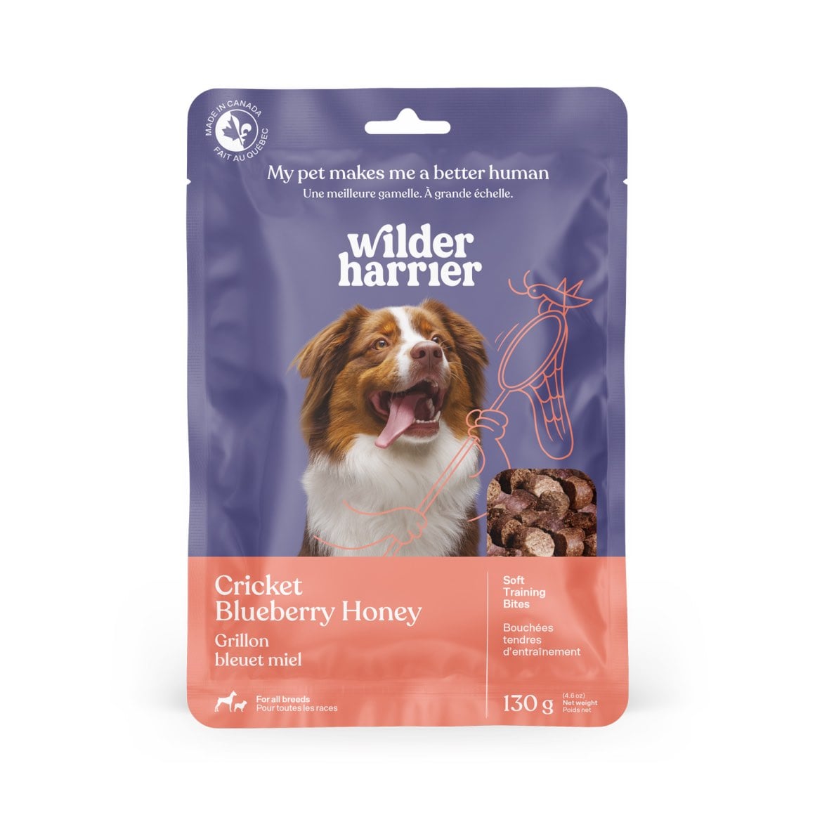 Wilder Harrier Cricket, Blueberry and Honey Dog Training Treats 130g