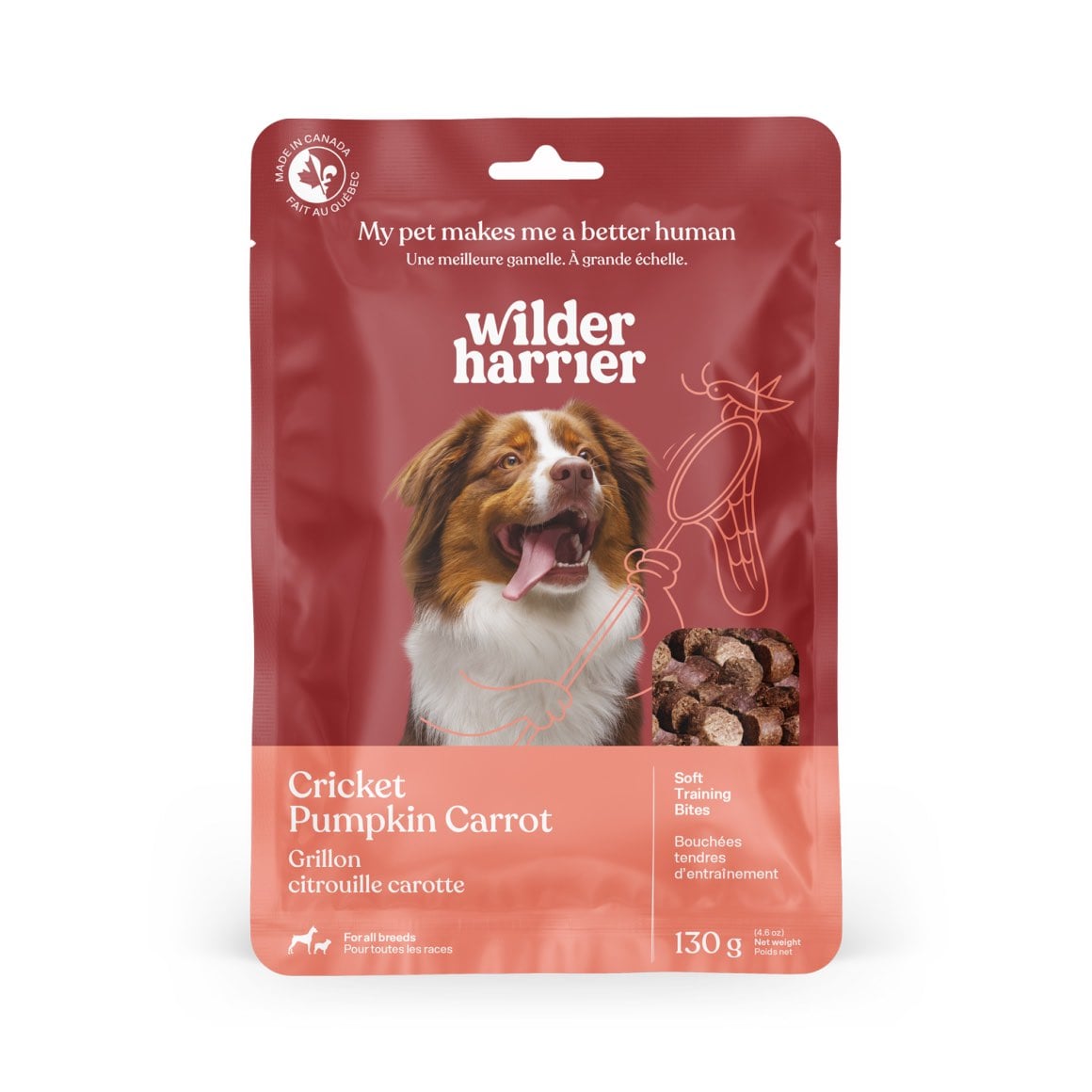 Wilder Harrier Cricket Pumpkin Carrot Dog Training Treats 130g