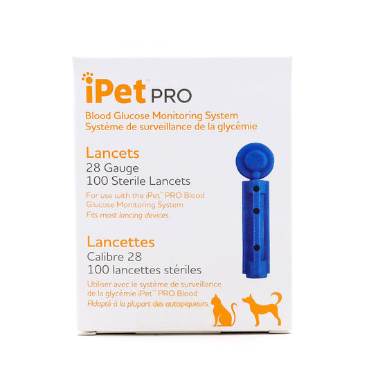 iPetPro Lances 28 gauge x 100 sterile lances