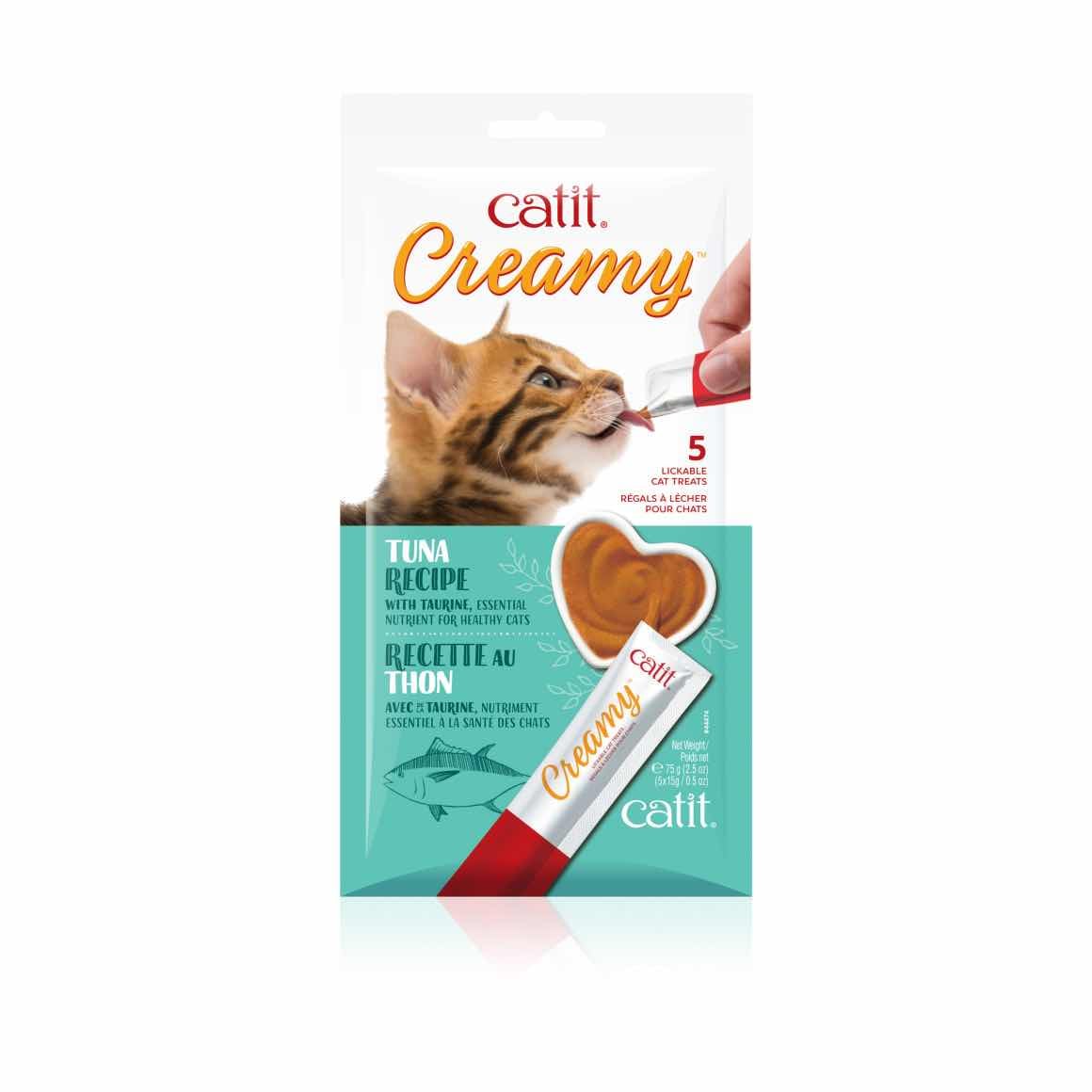 Catit Creamy Lickable Cat Treats Tuna Flavor 5-Pack