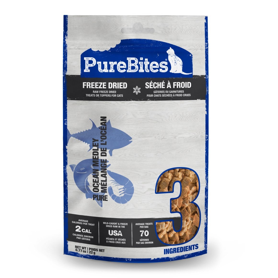 PureBites Freeze-Dried Cat Treats Ocean Medley 22g