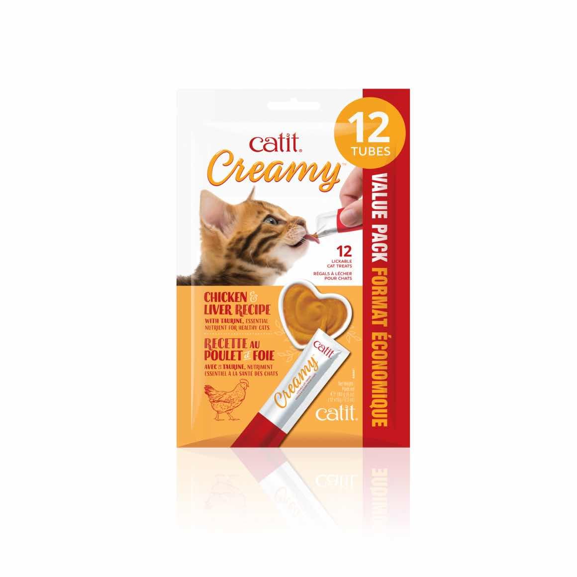 Catit Creamy Lickable Cat Treats Chicken and Liver 12 Pack