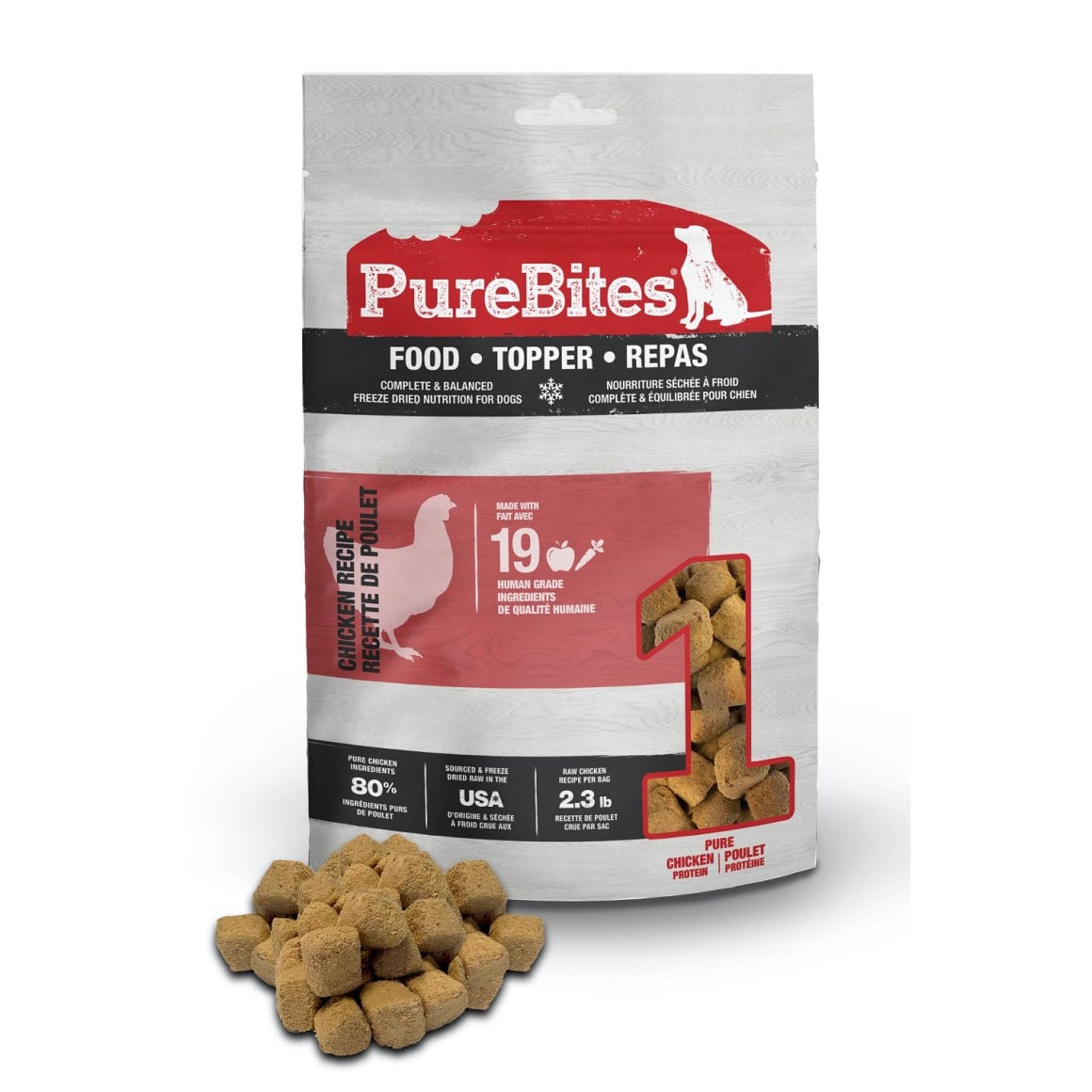 PureBites Chicken Food and Topper for Dogs 85g
