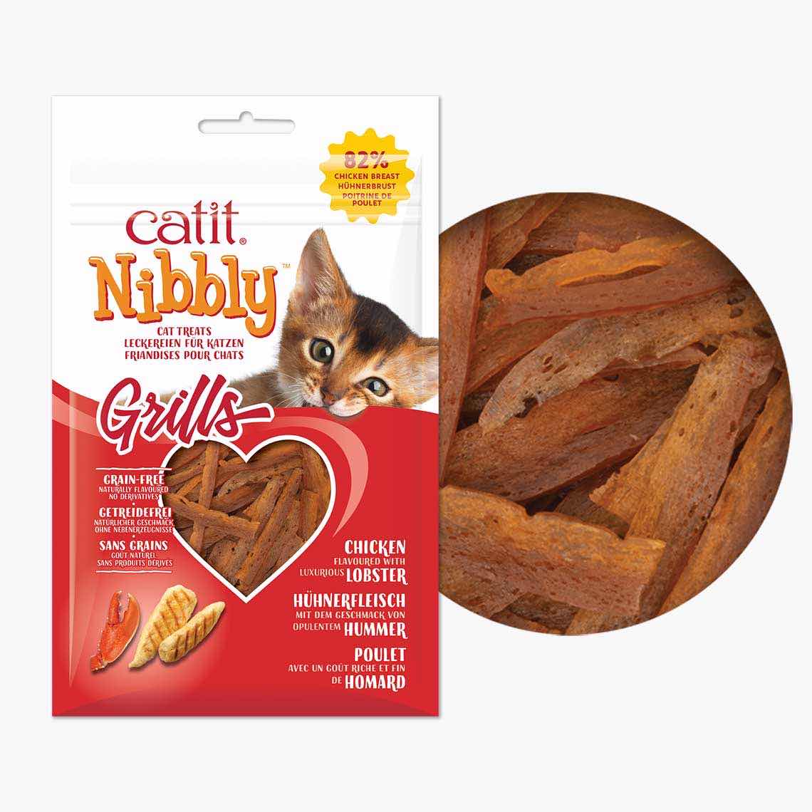 Catit Nibbly Grills Chicken and Lobster Cat Treats 30g