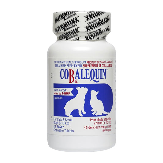 Nutramax Cobalequin for cats and small dogs Original 45 Chewable Tablets