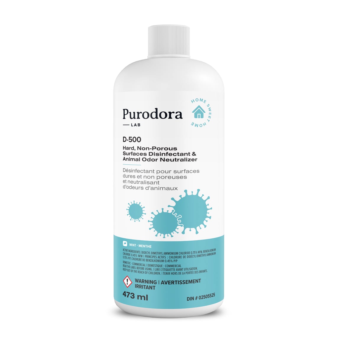 Purodora D-500 Hard Surfaces Disinfectant & Animal Odor Neutralizer 473ml