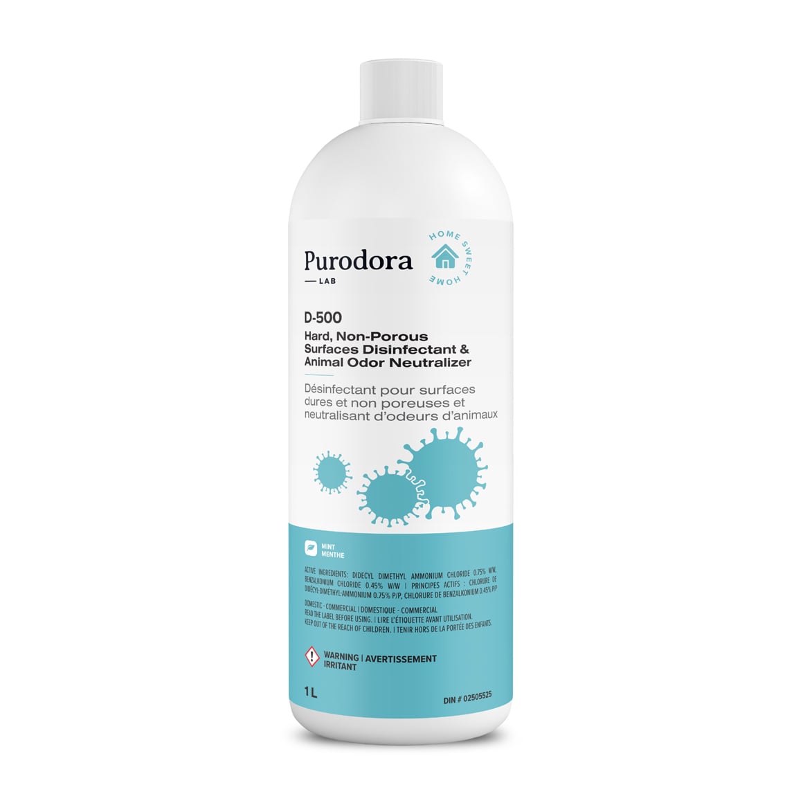 Purodora D-500 Hard Surface Disinfectant & Animal Odor Neutralizer 1L