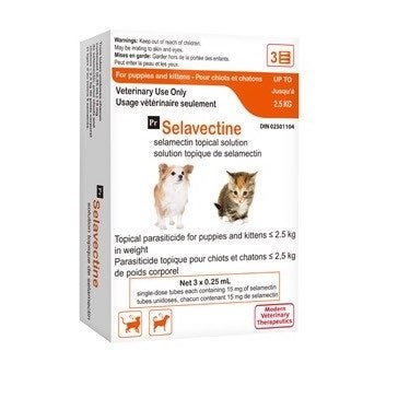 Selavectine for puppies and kittens Orange < 2.5 kg, 3 Tubes