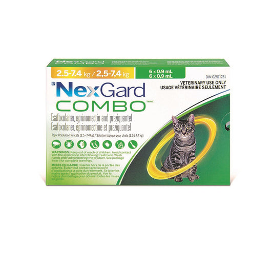 NexGard Combo Yellow/Jaune 2.5 - 7.4 kg  6 x 0.9 ml