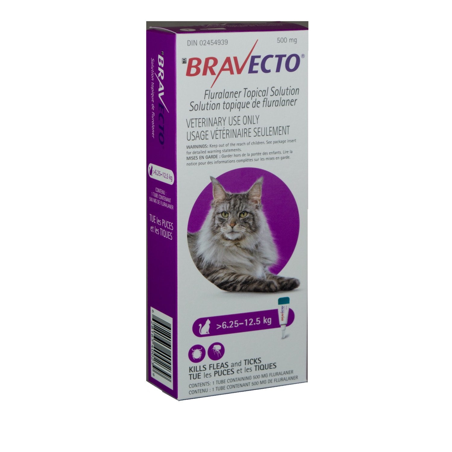 Bravecto topical solution for cats purple 6.26-12.5 kg,  1 Applicator