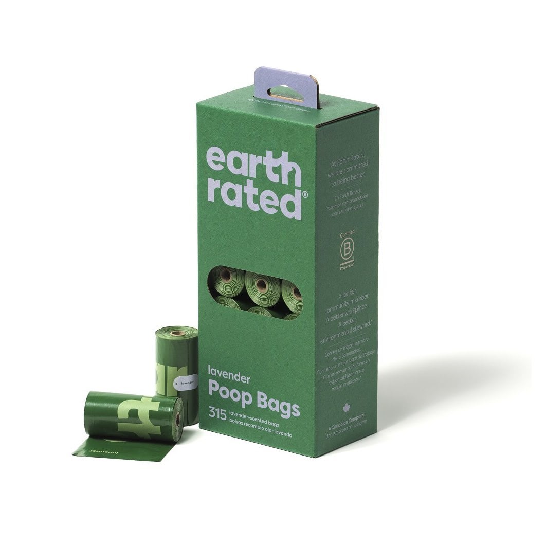 Earth Rated Eco-Friendly Lavender Waste Bags Refill Rolls - 315 Pack