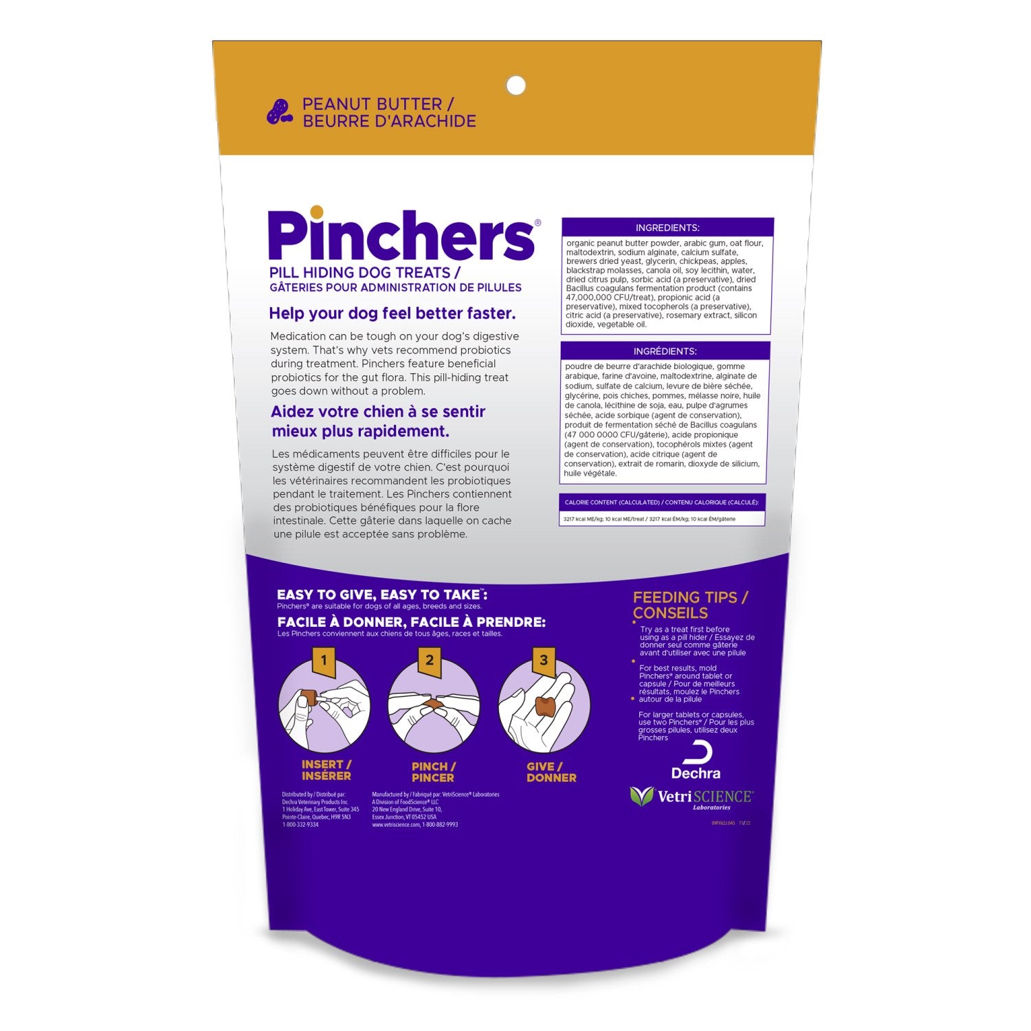 Pinchers Pill Hiding Dog Treats, 45 units