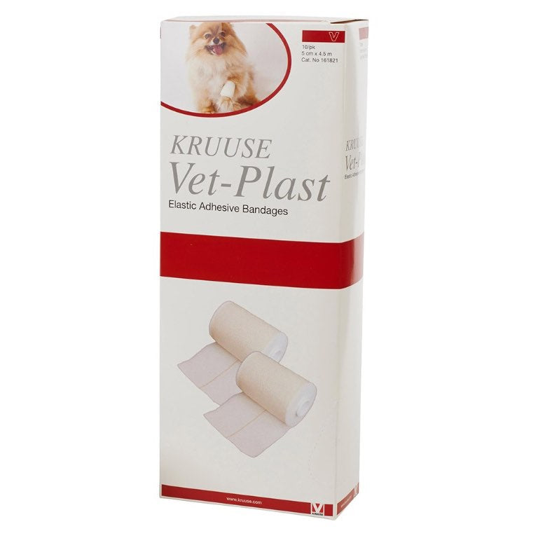 Kruuse Vet-Plast Elastic Adhesive Bandage Cream for Dogs & Cats