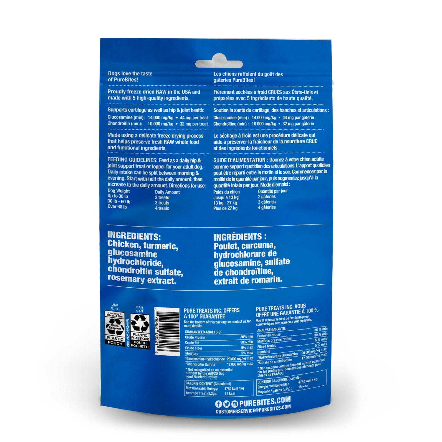 PureBites+ Hip and Joint for dogs 85g