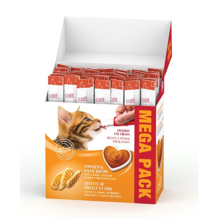 Catit Creamy Lickable Cat Treats Chicken and Liver 50 Pack
