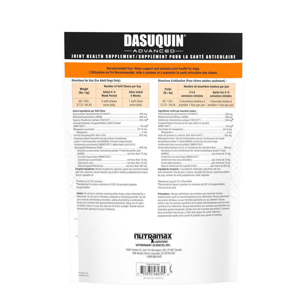 Dasuquin Handout.pdf Dasuquin Advanced with ESM for small to medium dogs, 64 chews – Orleans ...