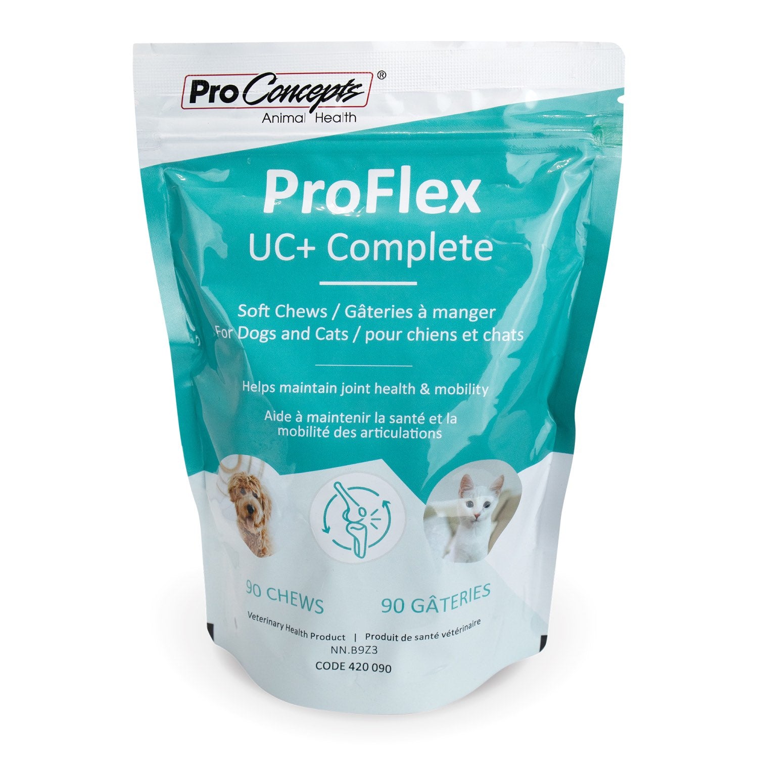 ProConcepts Animal Health Proflex UC+ Complete soft chews for cats and dogs Beef and Cheese  Chews