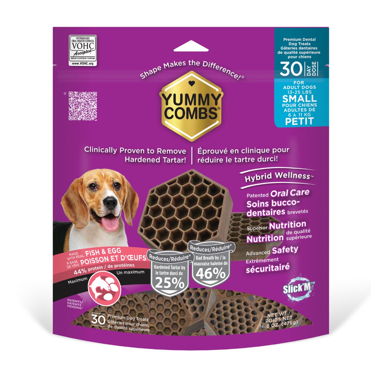 Solvet Yummy Combs dental treats for small dogs Fish and egg 30 Doses