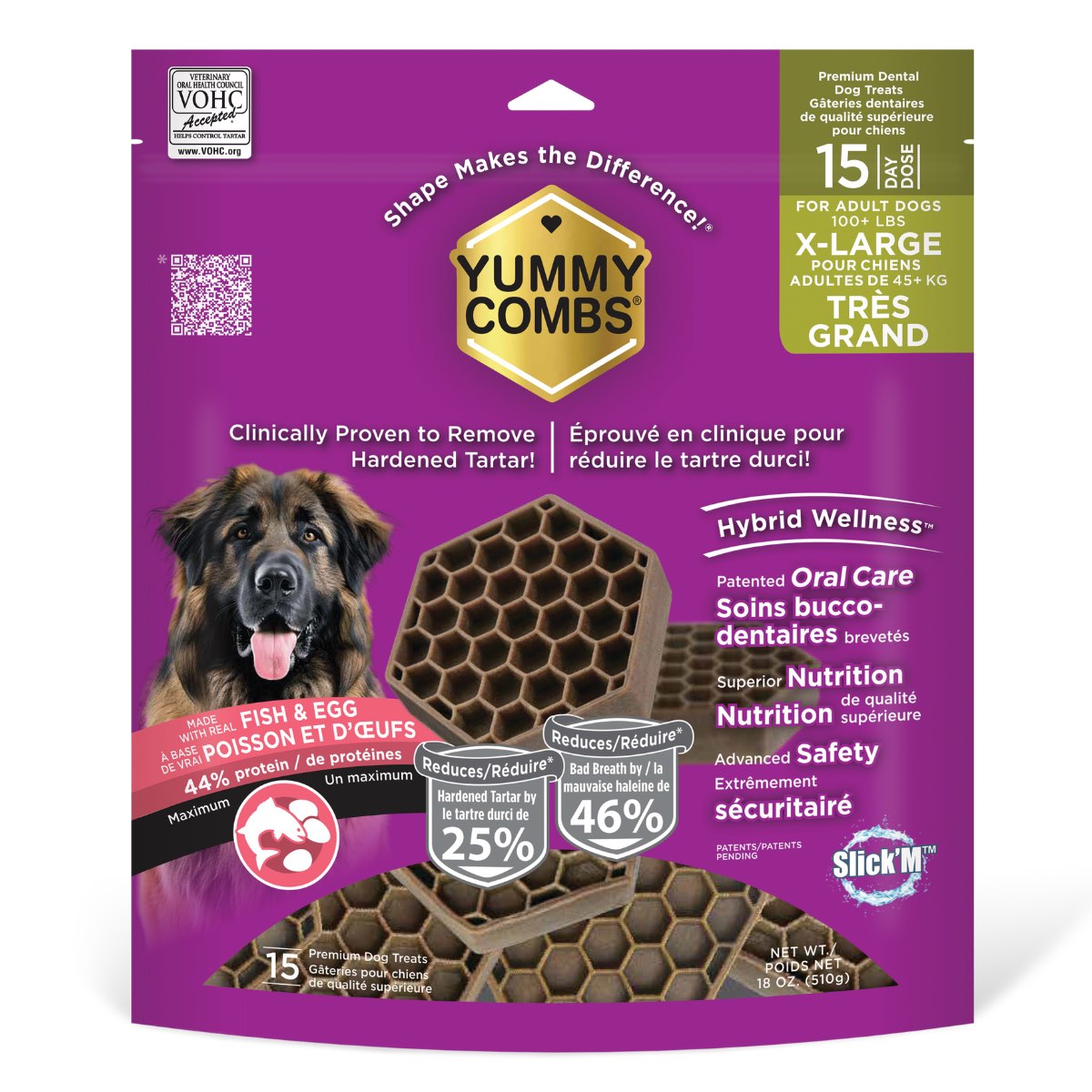Solvet Yummy Combs dental treats for extra large dogs Fish and egg 15 Doses