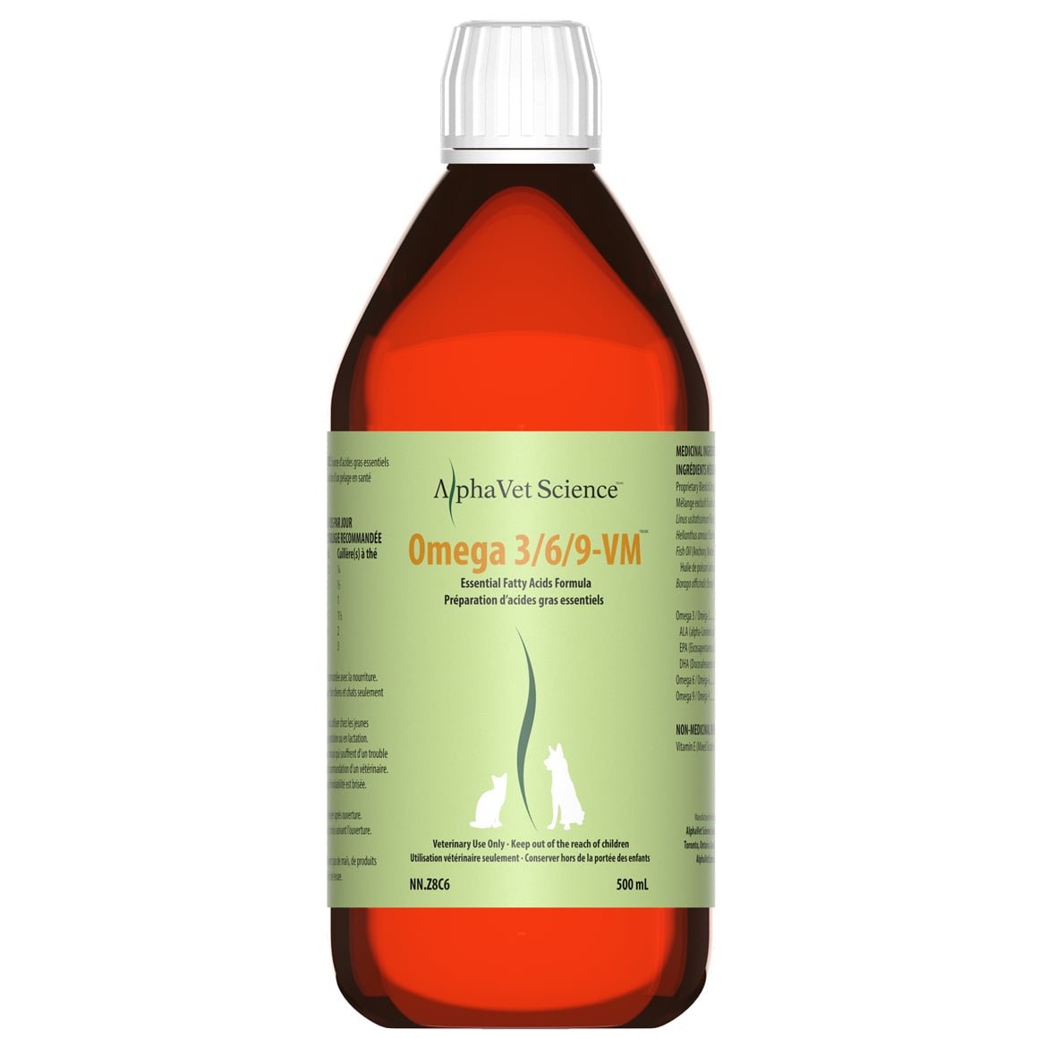 Alpha Vet Science Omega 3/6/9-VM Oil for Dogs & Cats 500ml