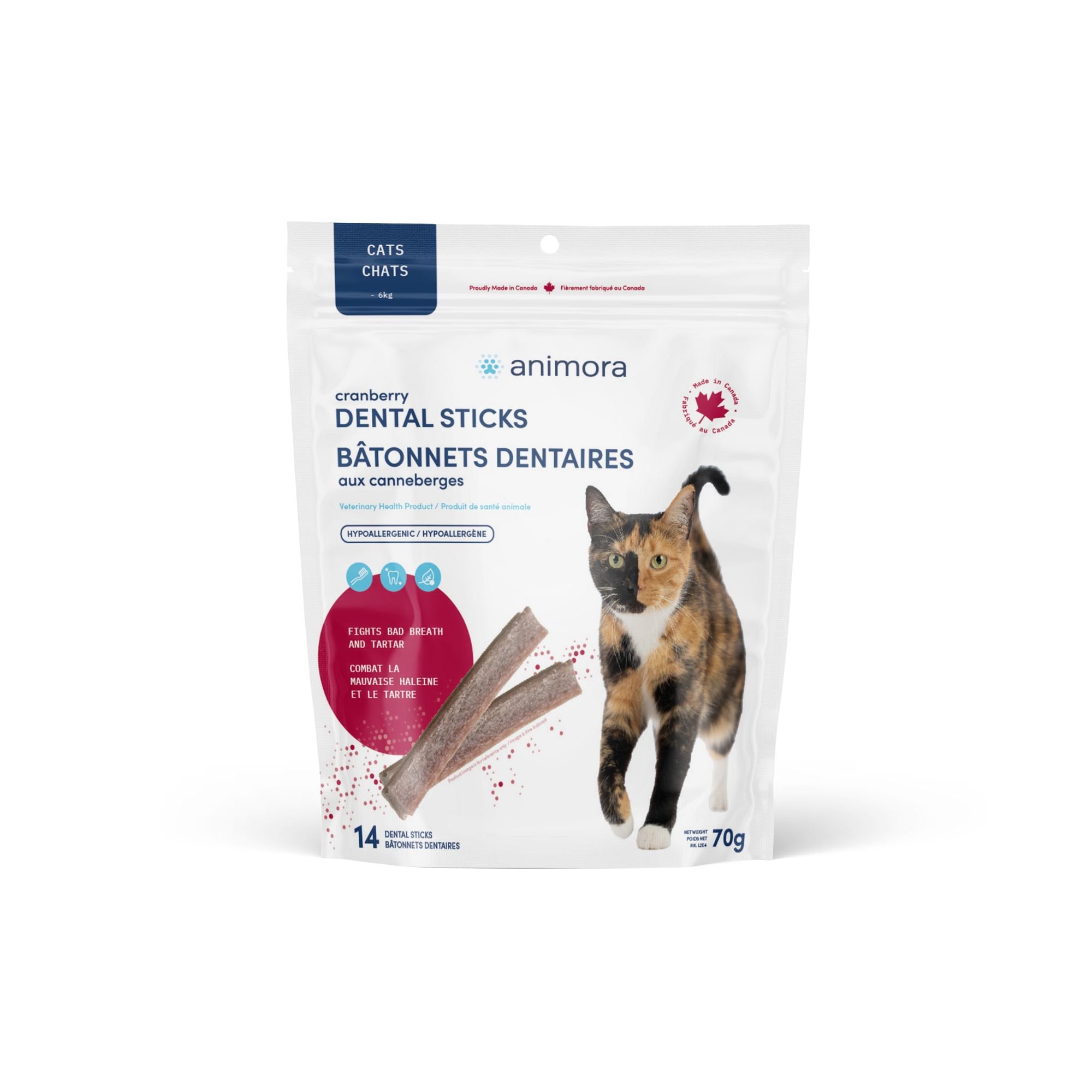 Animora Dental sticks for cats Cranberry