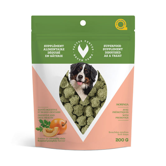 Green Paws Supplement disguised as treats prebiotics for dogs Roasted pumpkin